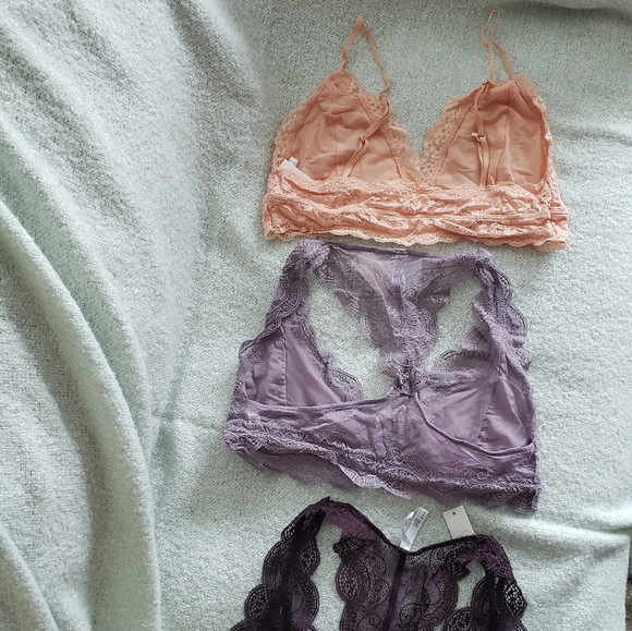 3 for $30 bralettes - peach, light & dark purple - Picture 5 of 5